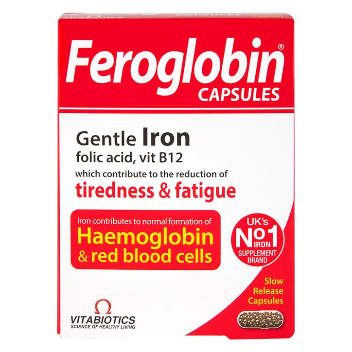 کپسول فروگلوبین آهن ویتابیوتیکس منبع B12 و فولیک اسید 30عددی Vitabiotics Feroglobin B12