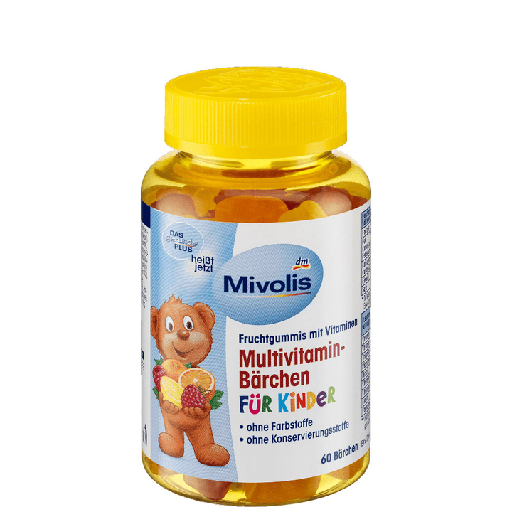 مولتی ویتامین آلمانی میولیس پاستیلی Mivolis dm مخصوص کودکان با طعم میوه ای 60عددی