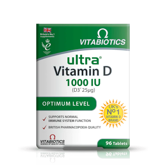 ویتامین دی ویتابیوتیکس Vitamin D ultra 1000 IU محصول انگلیس 96عددی