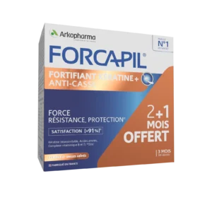 مکمل ضد ریزش فورکاپیل فرانسه ضدریزش تقویت فولیکول مو Forcapil® Fortifying Keratin (کد2879)
