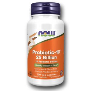 پروبیوتیک 20 میلیارد NOW حاوی 10 مدل پروبیوتیک وگان
