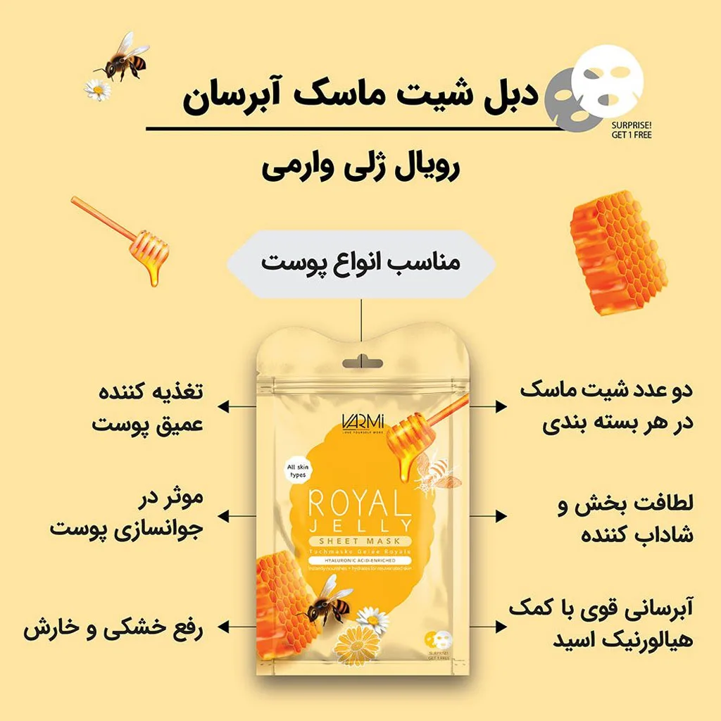 ماسک صورت وارمی مدل رویال ژلی